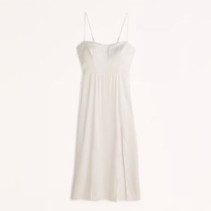 Abercrombie corset slit satin maxi dress. Size medium.